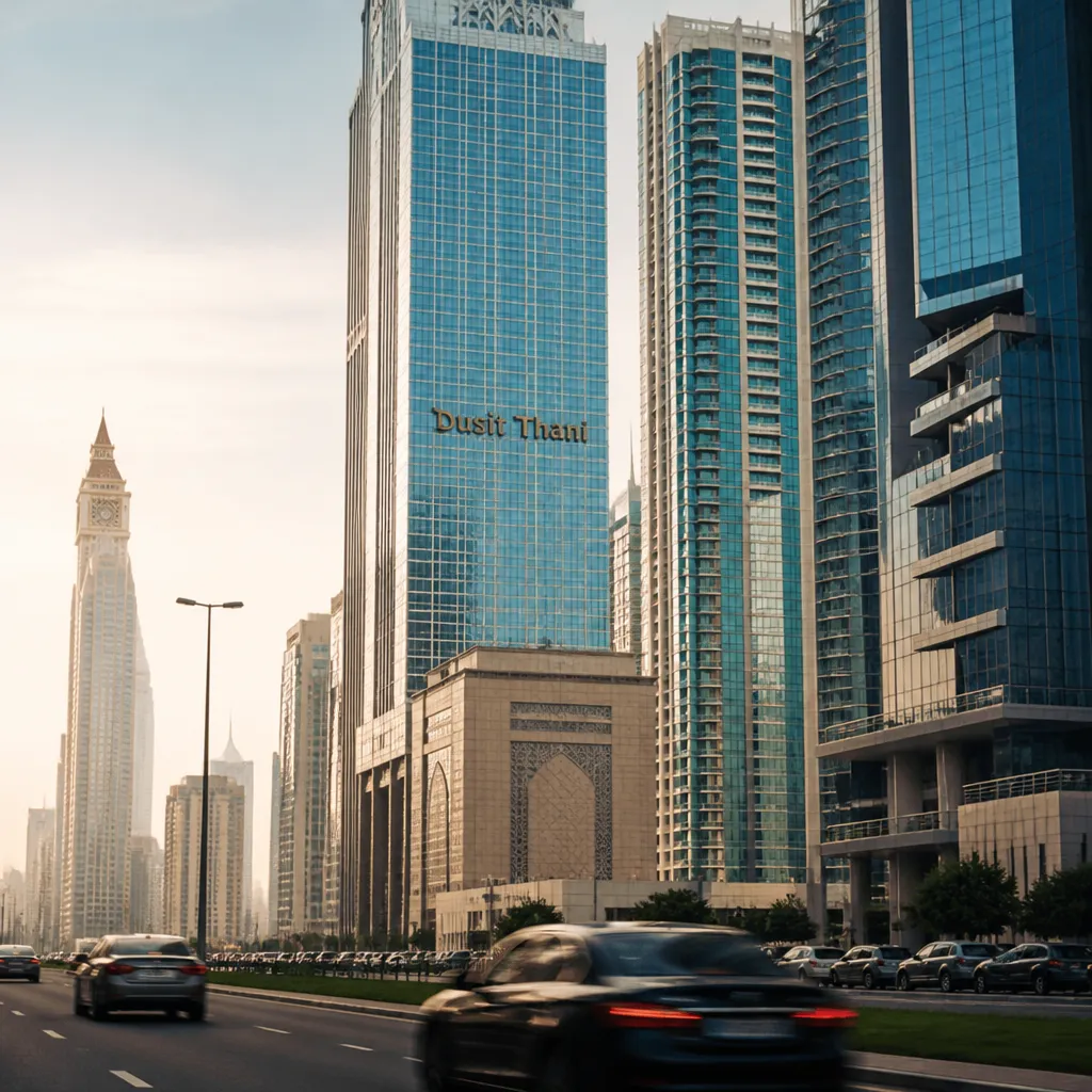 Современные офисные башни на Sheikh Zayed Road в Дубае