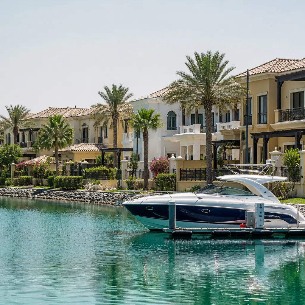 Островные резиденции и яхтенная марина на Dubai World Islands в Дубае