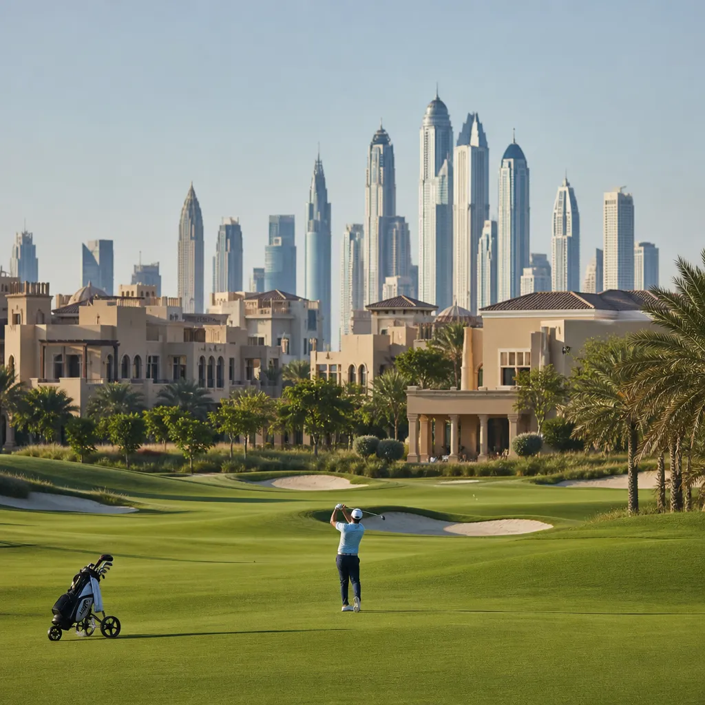 Виллы и зелёные зоны Damac Hills в Дубае