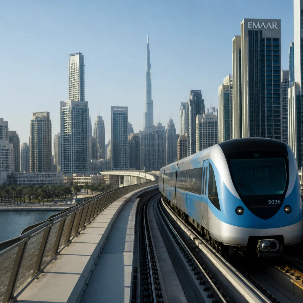 Панорама Dubai Creek Harbour с городской застройкой у будущей линии метро Blue Line