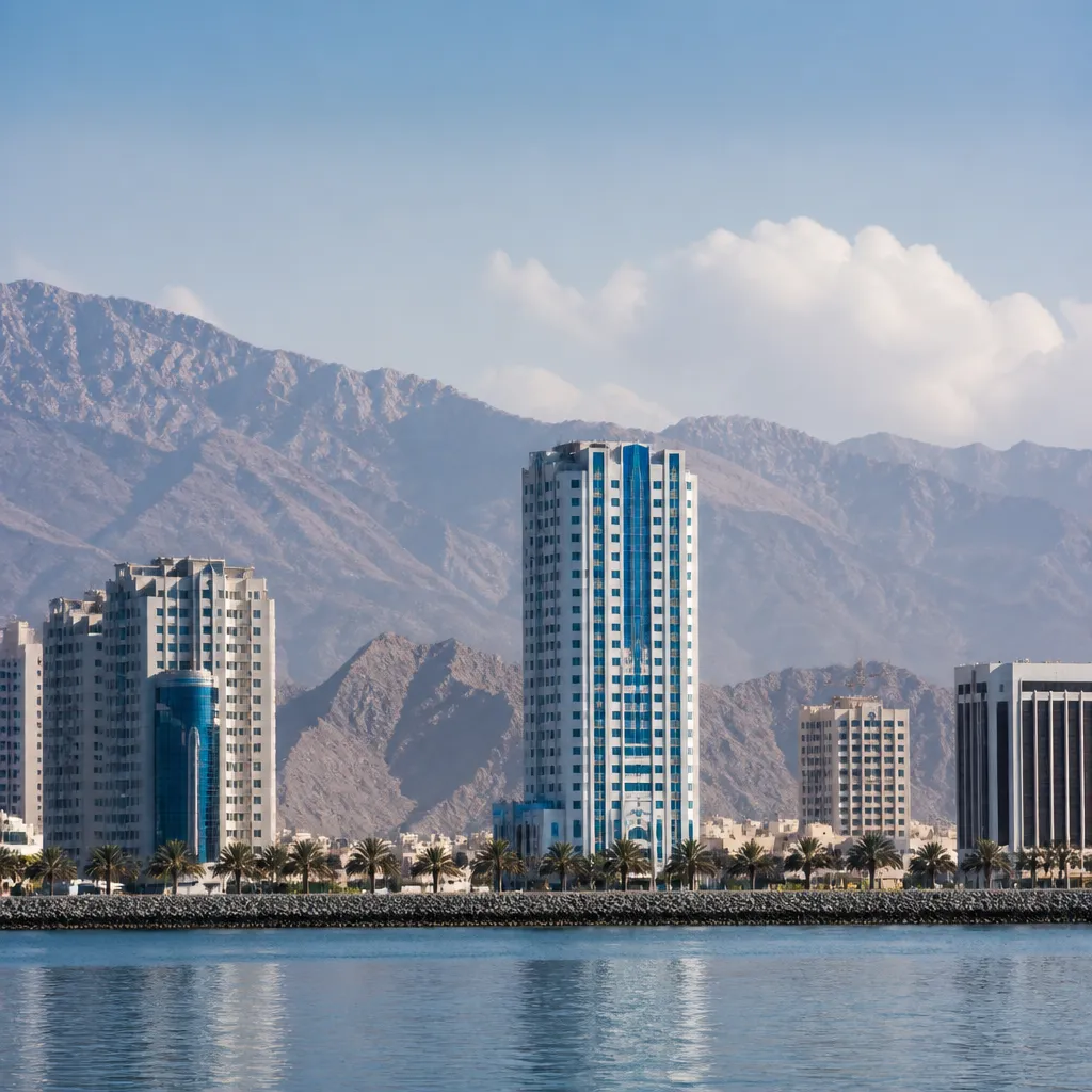 Современная прибрежная застройка Рас-эль-Хаймы у Al Marjan Island